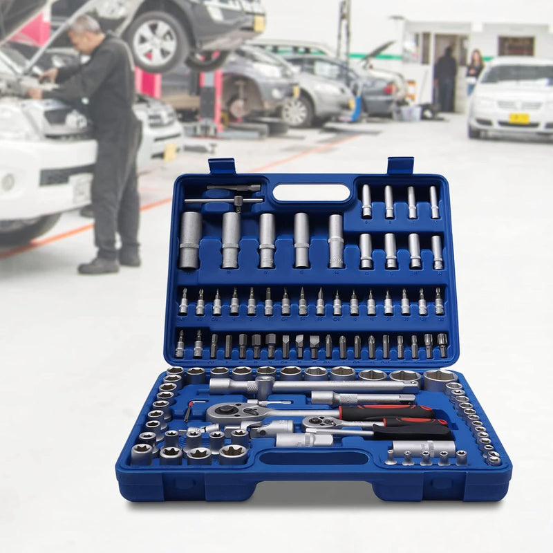 Kit de Herramientas 108 Piezas🔧Juego de Dados y Raches, Solución profesional en casa