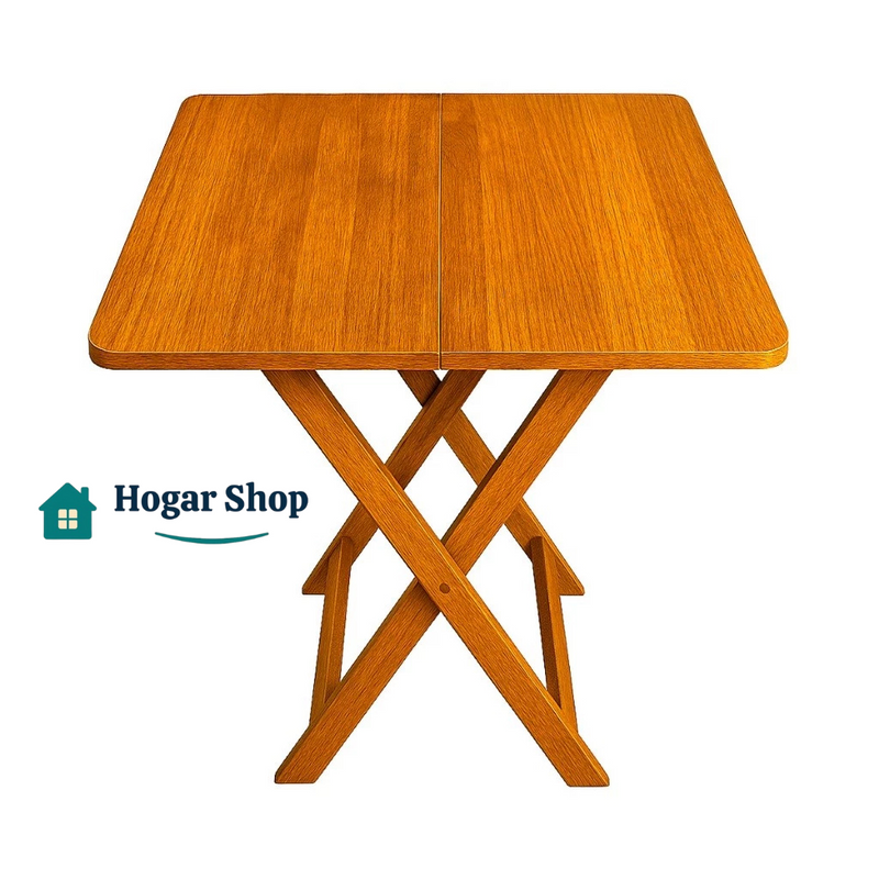 Juego de Mesa Plegable 70x70 c/ 4 Sillas de Madera Maciza - Envío Inmediato