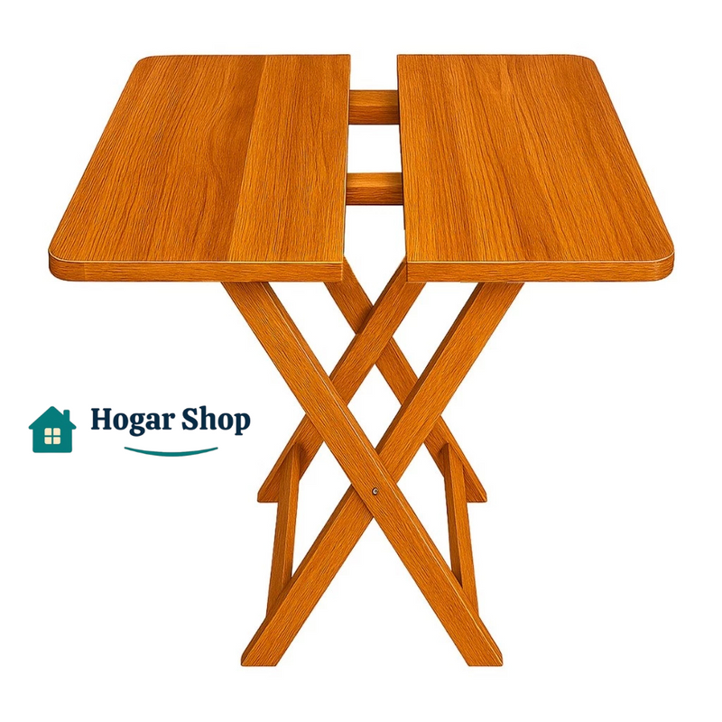 Juego de Mesa Plegable 70x70 c/ 4 Sillas de Madera Maciza - Envío Inmediato