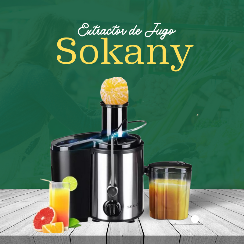 Extractor de Jugos Automático de Frutas y Verduras Sokany